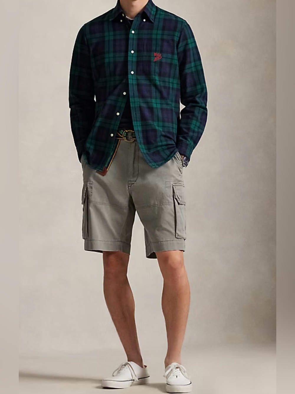 Polo by Ralph Lauren Gray Cargo Shorts - Multi-Pocket Utility